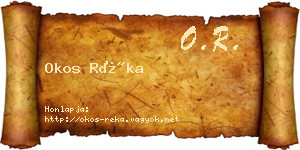 Okos Réka névjegykártya